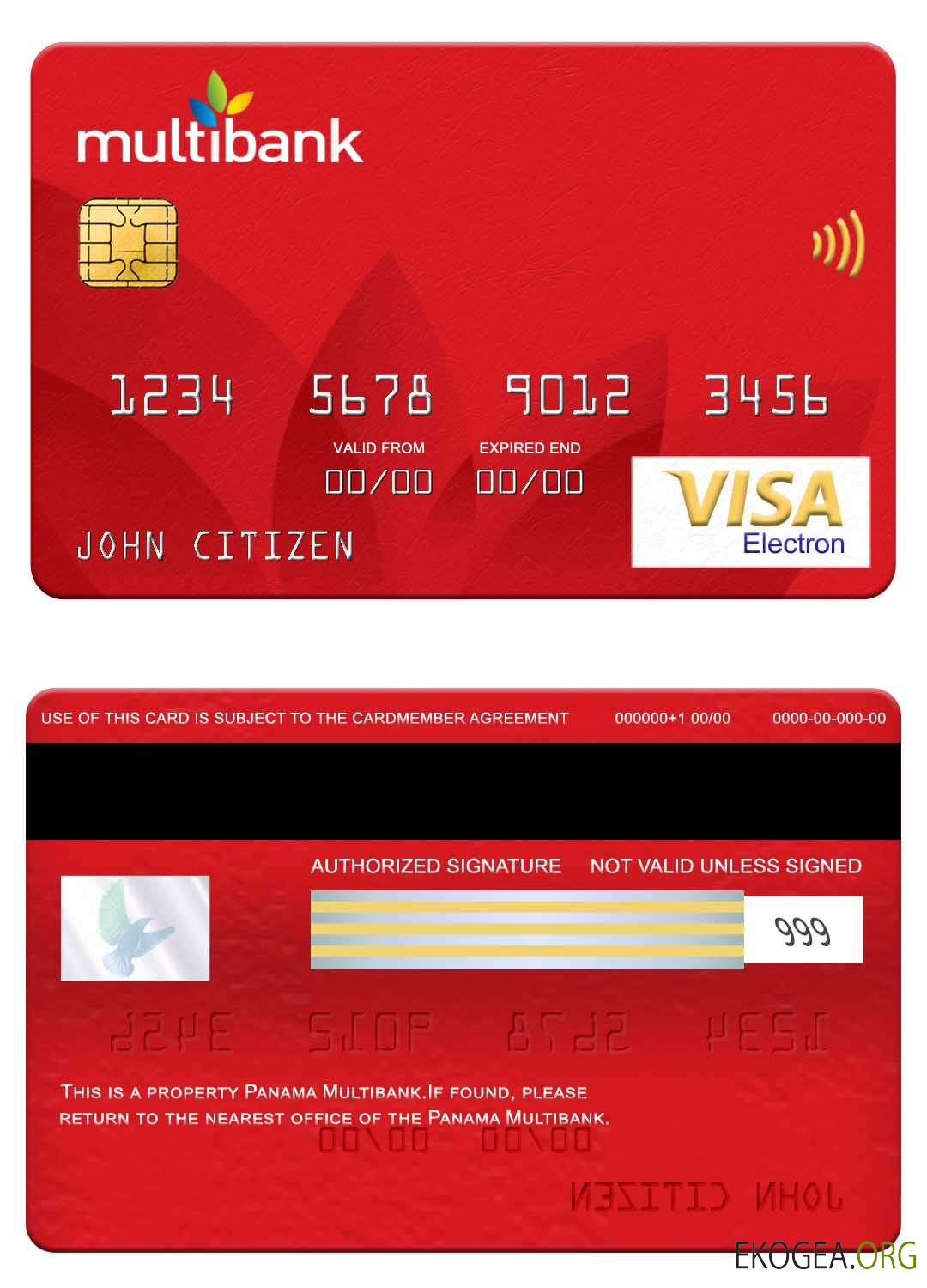 Carte électronique visa multibancaire Panama